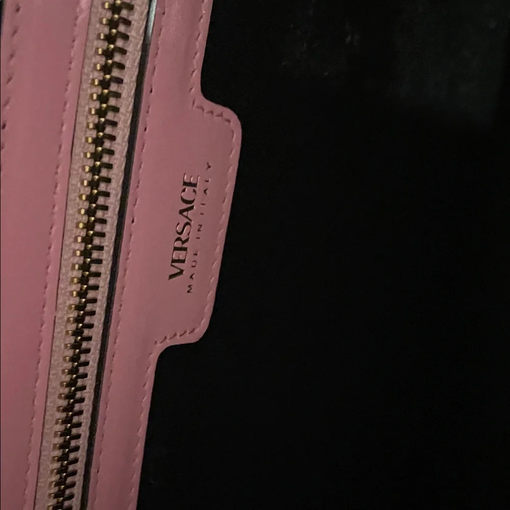 Versace Pink and White Logo Tote - Picture 11 of 15